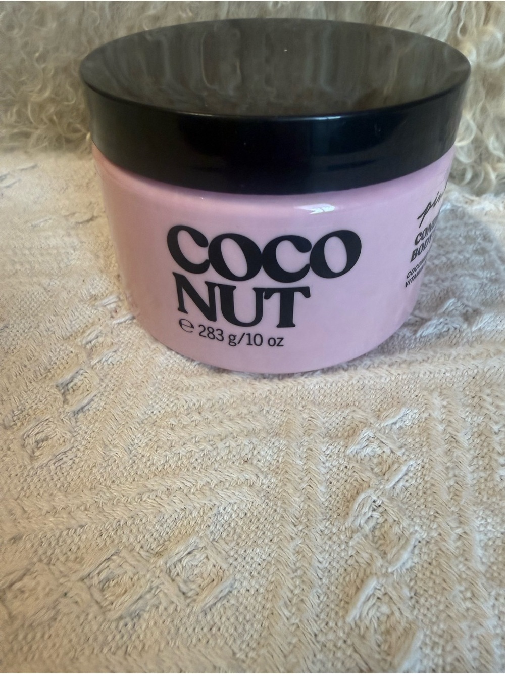PINK Victoria's Secret Conditioning Body Scrub - Pink with Black Lid